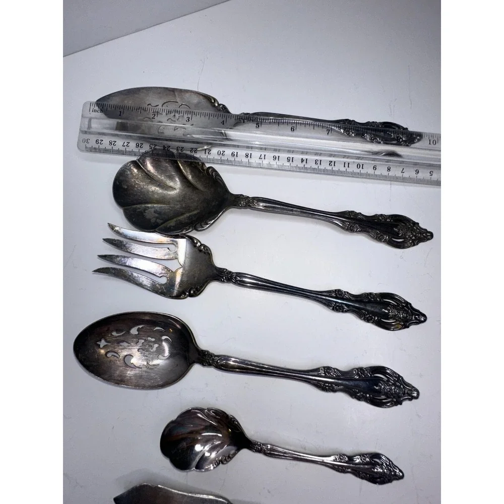 Community Brahms Silver Plated Replacement Flatware Serving 6 Pc Knife‎ Fork Pie
